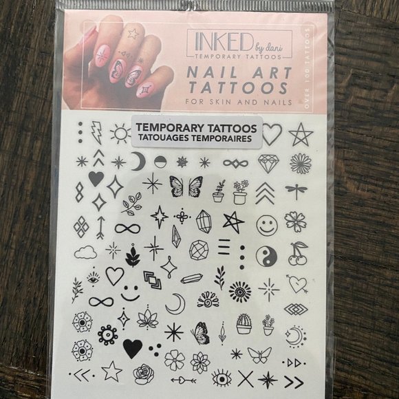 FREE WITH PURCHASE: INKED by Dani Nail Art Tattoos - for skin and nails - Picture 1 of 2